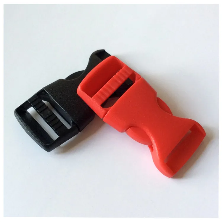 wholesale 20 25 32 38 mm Recycled Bag Strap Pet Collar Belt Clasp plastic buckle and Plastic Slider