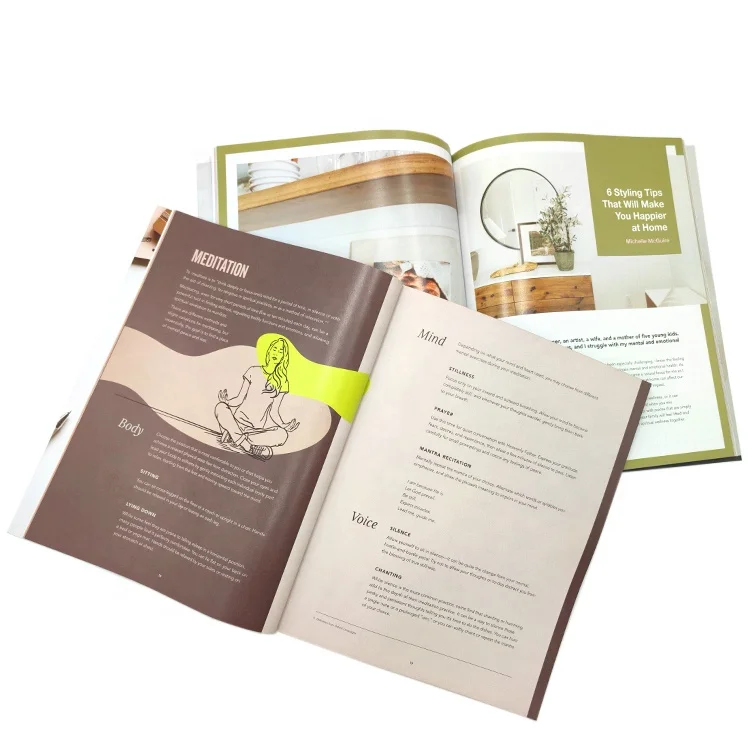 High Quality Printing Service A4 A5 Customized Size Manual Journal Magazine Catalog Brochure Flyer Printing