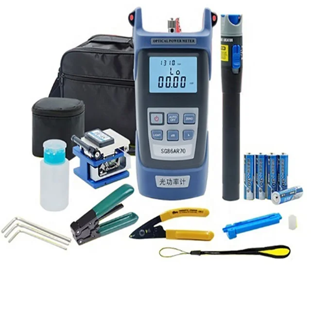 30KM VFL Testers &Tools OPM Optical Power Meter FC-6S Fiber Cleaver Visual Fault Locator Fiber Optic Equipment Optical Toolkit