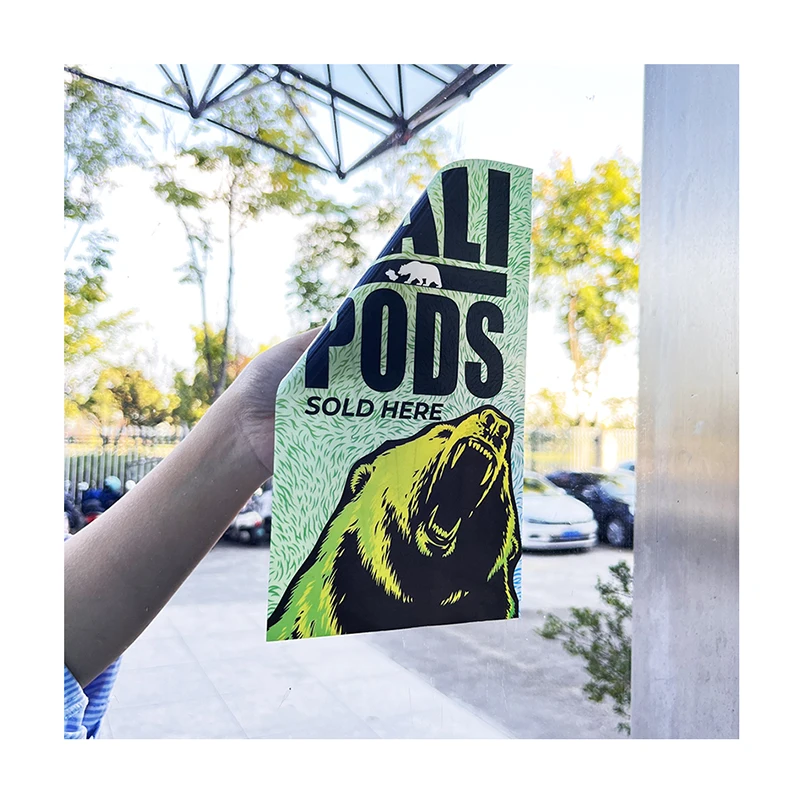 Custom High-quality Waterproof NO Glue Any Sized Adhesive-free Die Cut mess-free Clear Window Removable Static Clings