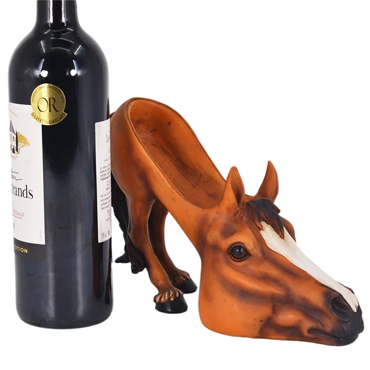 Resin Table Red Wine Rack Horse High Heel Bottle Display