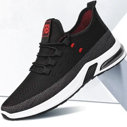 2020 New Breathable Leather Sneakers Air Lightweight Outdoor Walking Sport Shoes Soft Sole Men Running Shoes