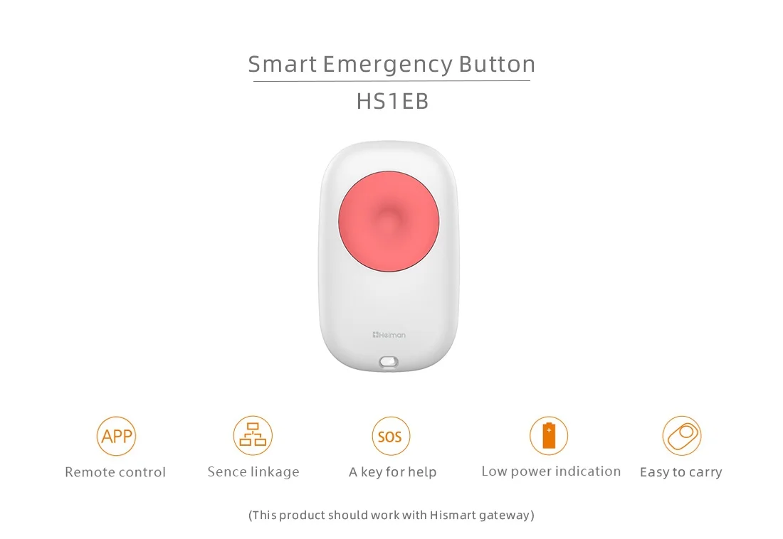 Home Security Zigbee 3.0 Tuya Smart Emergency Button WIreless Zigbee SOS Button