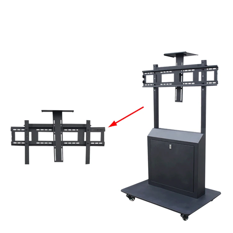 Hot Sale 65 Inch Stainless Steel Lifting Up to Down Height Adjustable Tv Stands Latest Design Drop Down Lift Led TV Stand