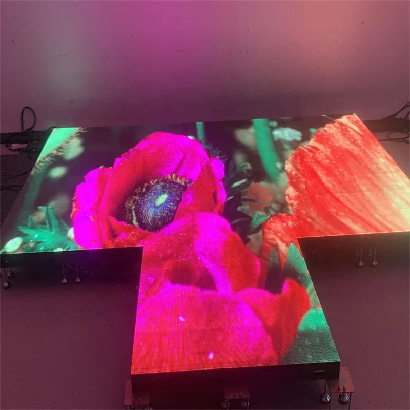 flashing build round display game wedding name 20x20 interactive floor led video dancing floor dj light