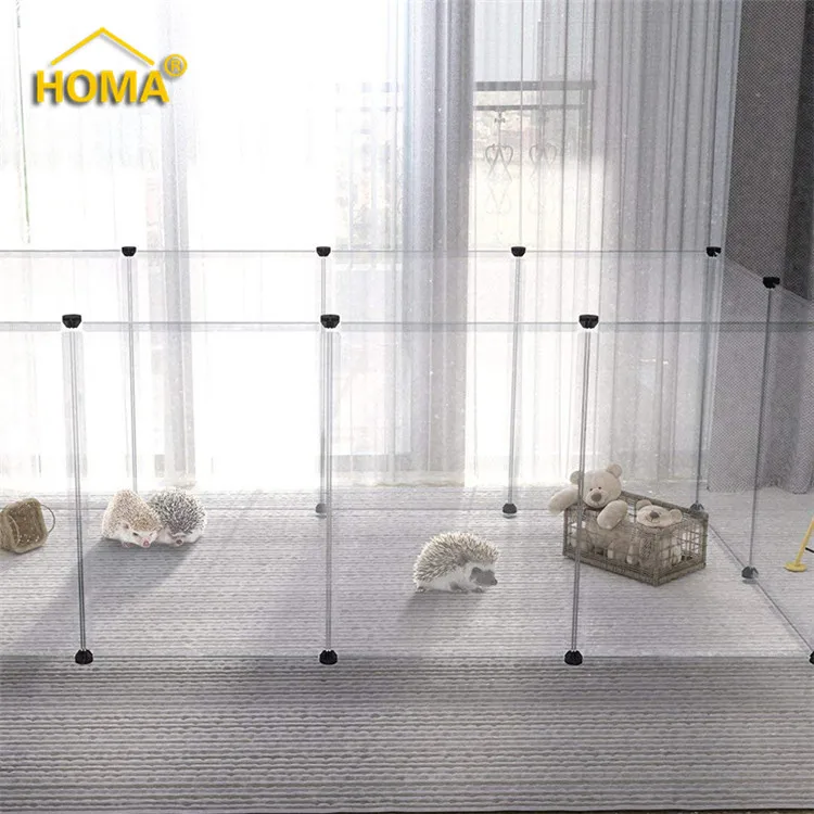 Metal Wire Storage Cubes Organizer, DIY Small Animal Cage for Rabbit, Guinea Pigs, Puppy