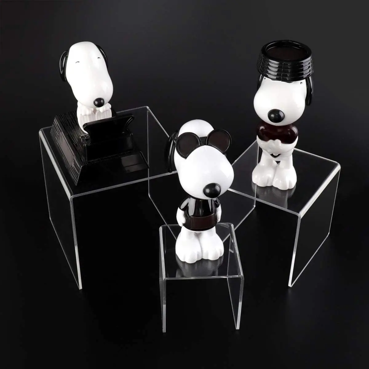 Huisen Clear Acrylic Riser Stand Holder  Shoe Rack / Computer Display Holder for Home and Office