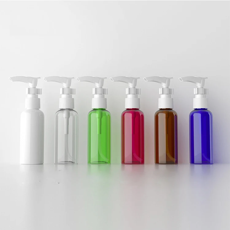 50ml socket pump emulsion bottle with long mouth and duckbill bottle with portable alcohol spray bottle