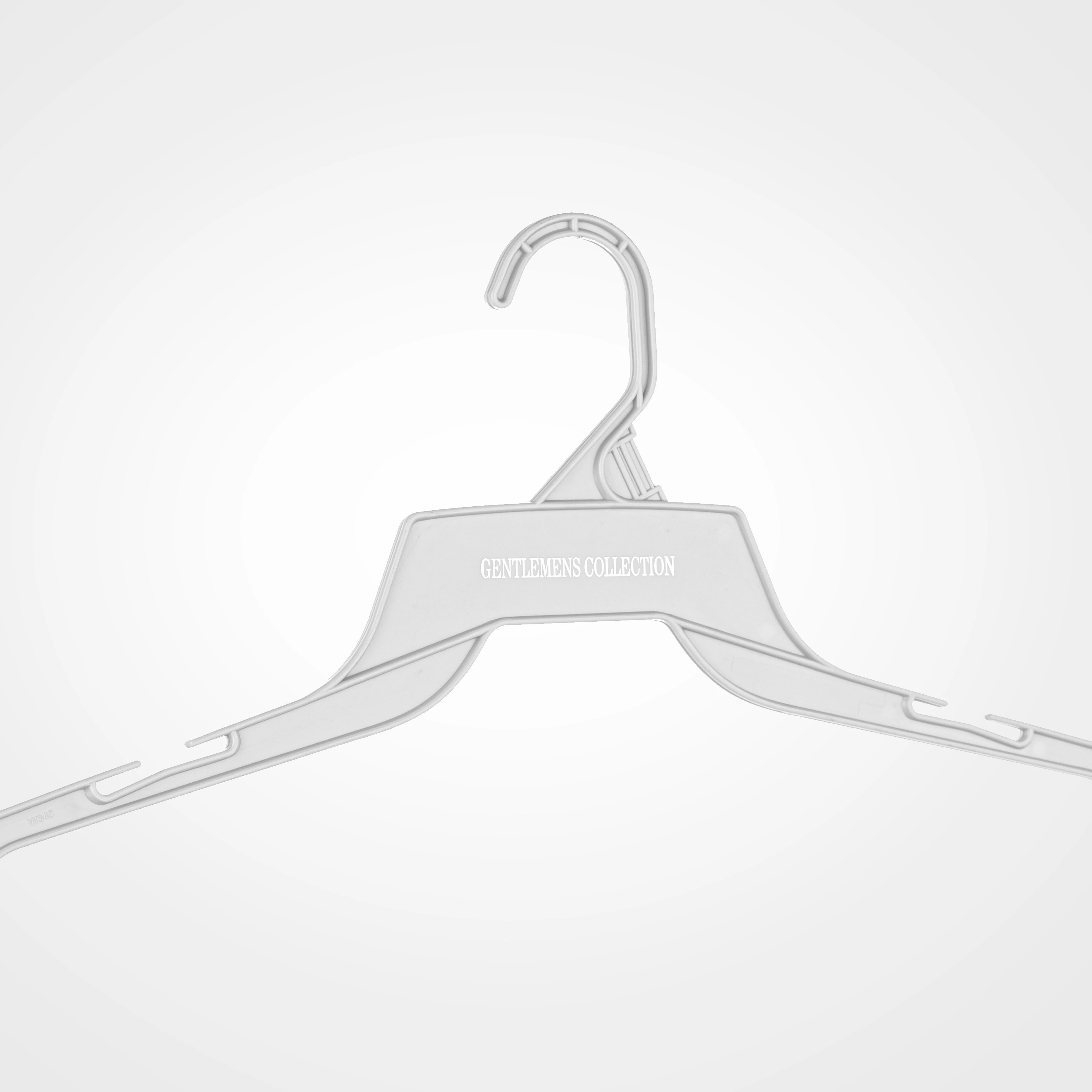 Factory Wholesale Supermarket Adult Shirt Clothes Low Price Clear  Plastic Hanger For Walmart HY-2091