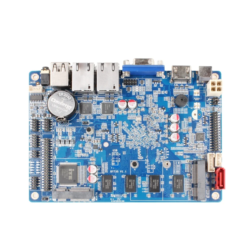 Intel Bay Trail x86 Low Cost Single Board Computer J1900 onboard cpu BYT-35 With HDMI VGA eDP or LVDS for Win7 win10