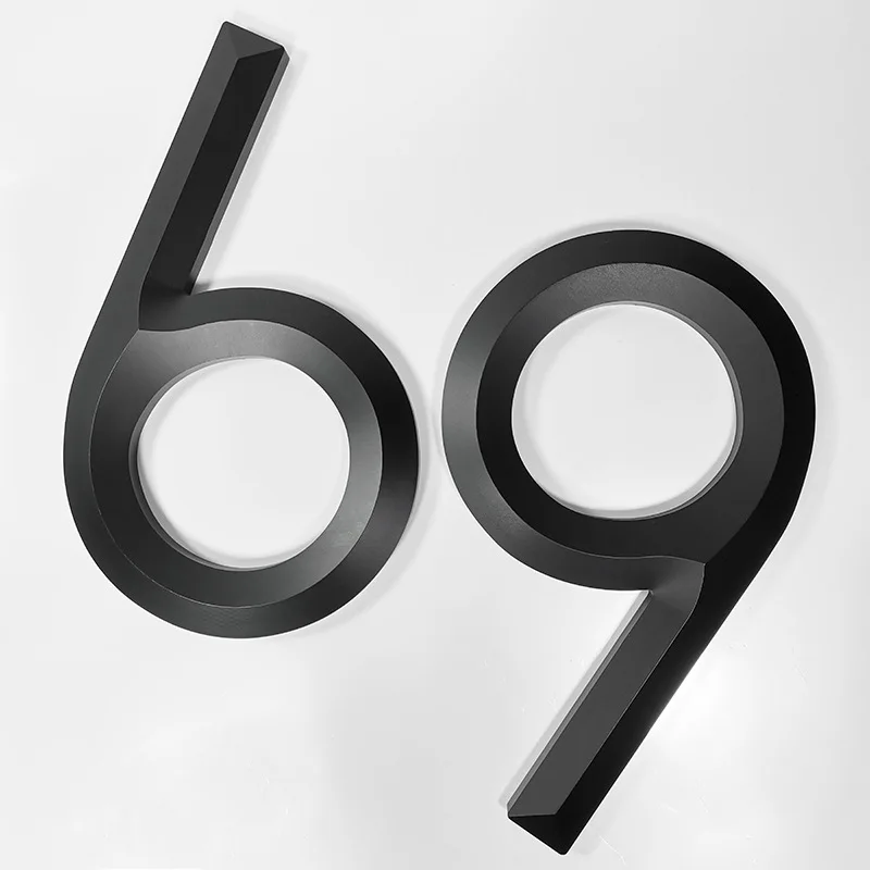 3D floating Customized digital house number High-grade residential villa door number address plate