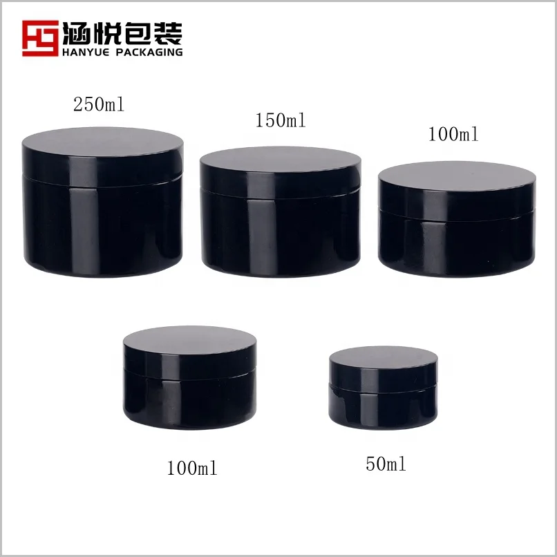 200 ml cosmetic cream jars empty black glass jar 200 ml with 98 mm Bakelite cap for body care cream care face cream jar