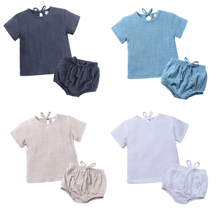 wholesale 100% cotton baby toddler outfit pajama clothes set suppliers boys kids summer clothing luxury