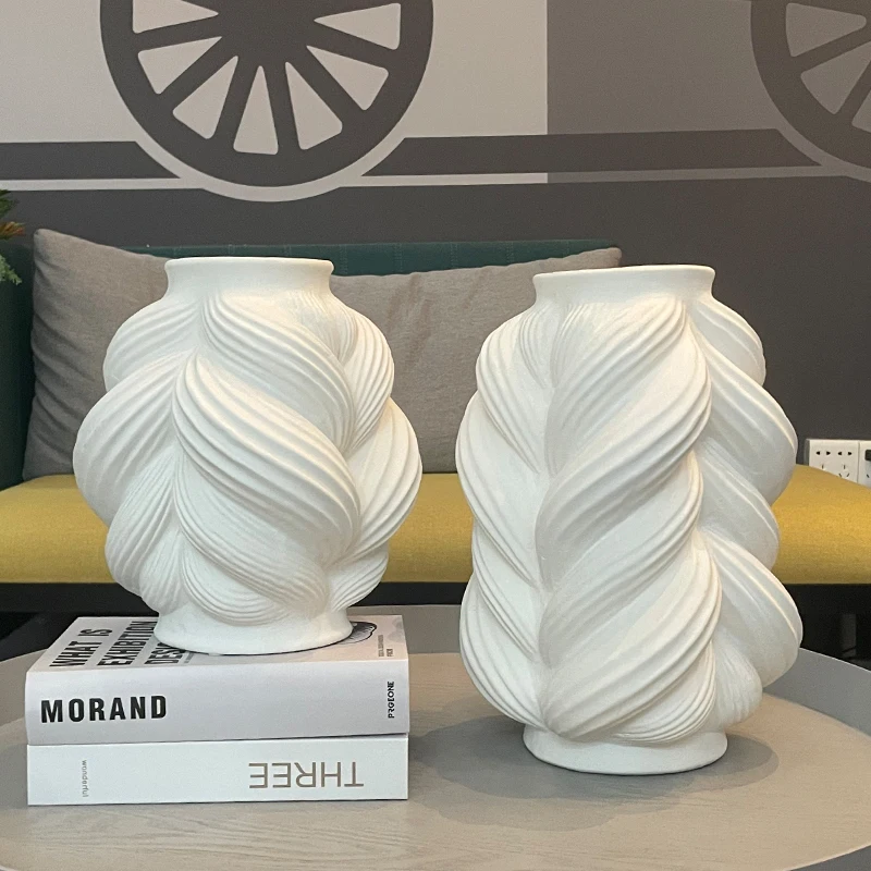 new design art white home decor modern ceramic nordic style vase flower vase