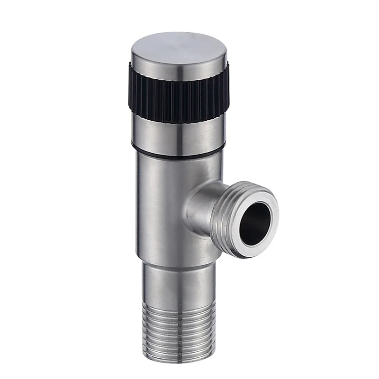 OEM Manufacturer 304 Stainless Steel 90 degree water external thread connection angle valve toilet G1/2 Faucet Accessories
