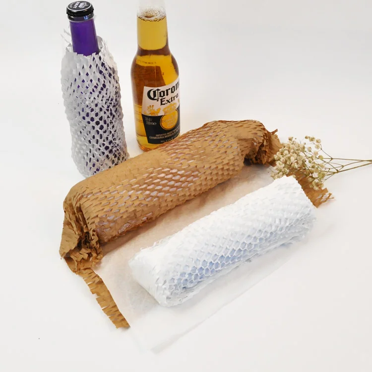 Most-popular Color-customized Factory Price kraft paper Gift-wrapping brown honeycomb wrap cushioning paper