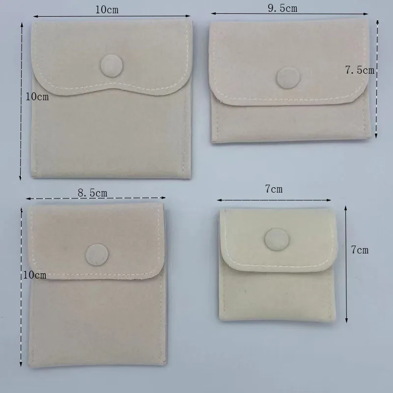 custom logo box suede travel velvet button insert satin white ribbon silk jewelry bag gift pouch necklace earring ring packaging