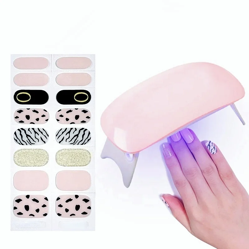 Корейские пользовательские гелевые наклейки для ногтей, нетоксичные стойкие полоски для ногтей