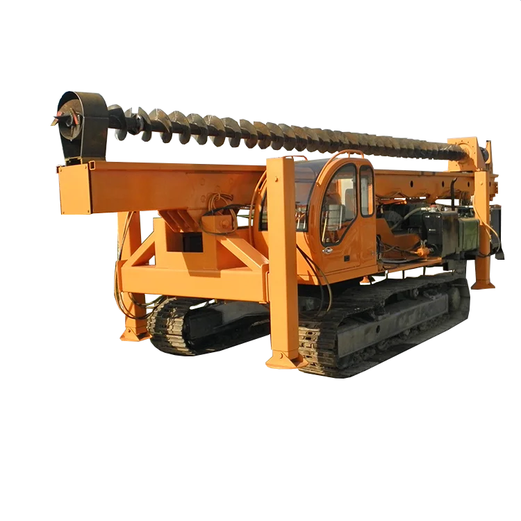 Crawler pile driver for drive fence post hammer hydraulic excavator screw soil ground pile driver