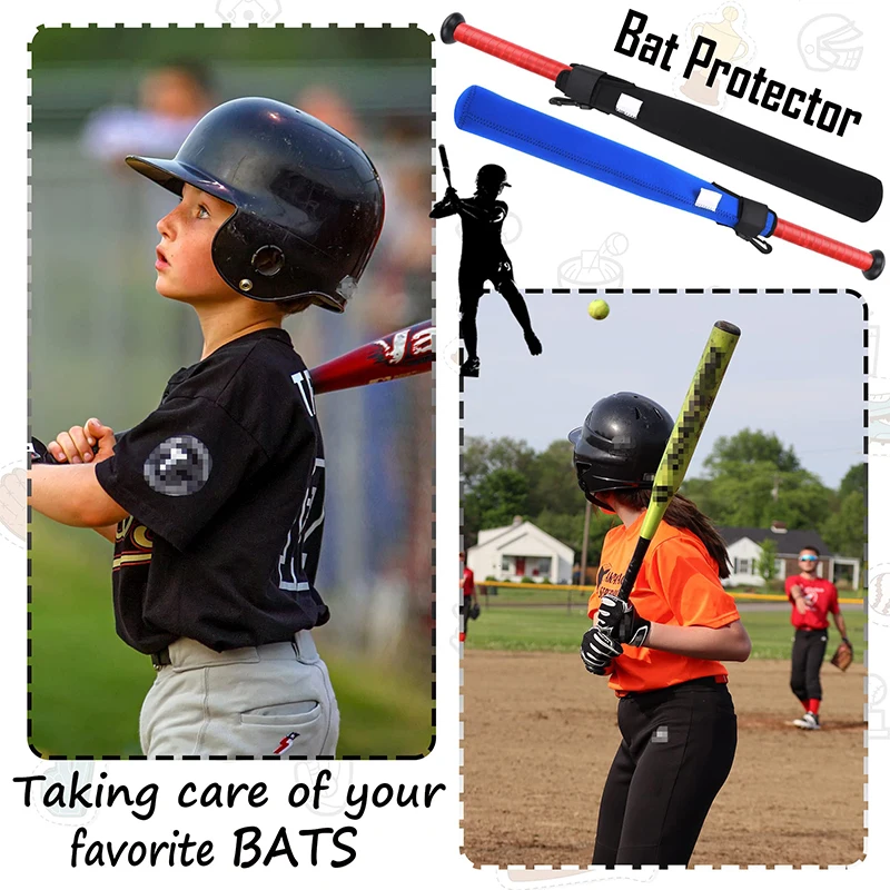 Custom warmer soft neoprene sport accessories hockey softball baseball bat stick sleeve protector cover with hook