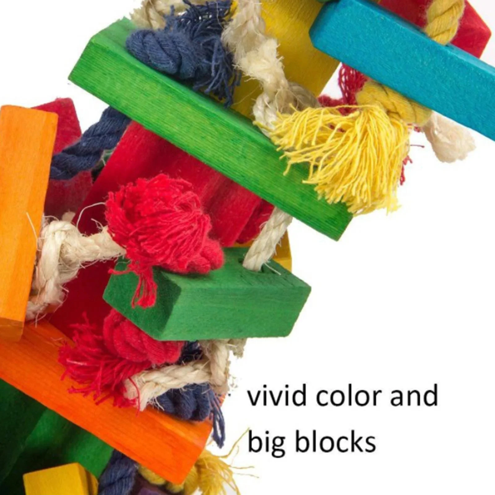 ZMaker New Wooden Cotton Parrots Macaws Bite Bird Parrot toy Wooden Multicolore Bird Parrot Chew Toy