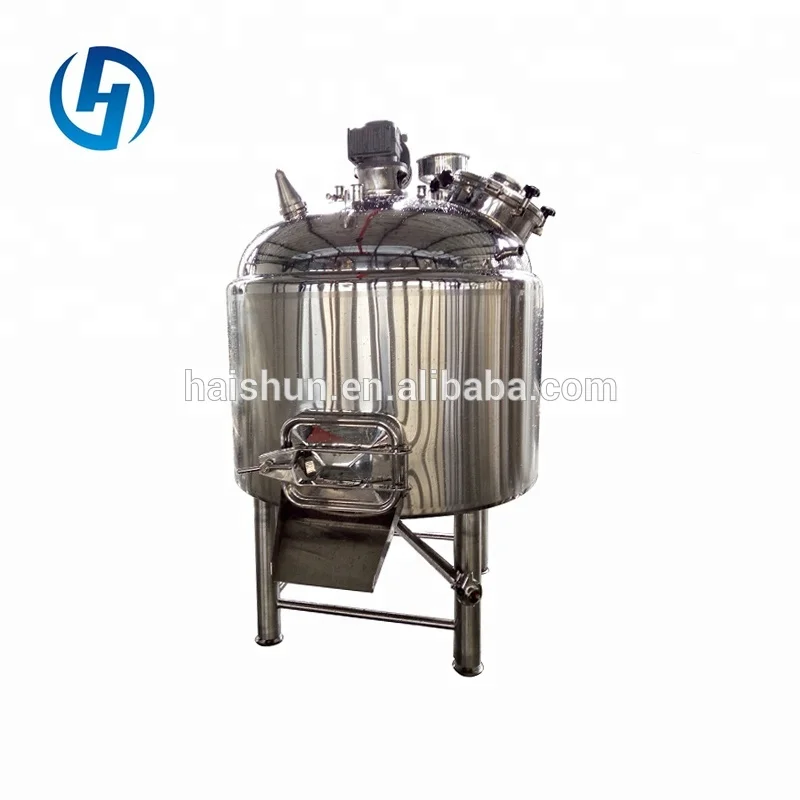 stainless steel beverage storage tank milk mixing tank wtih agitator