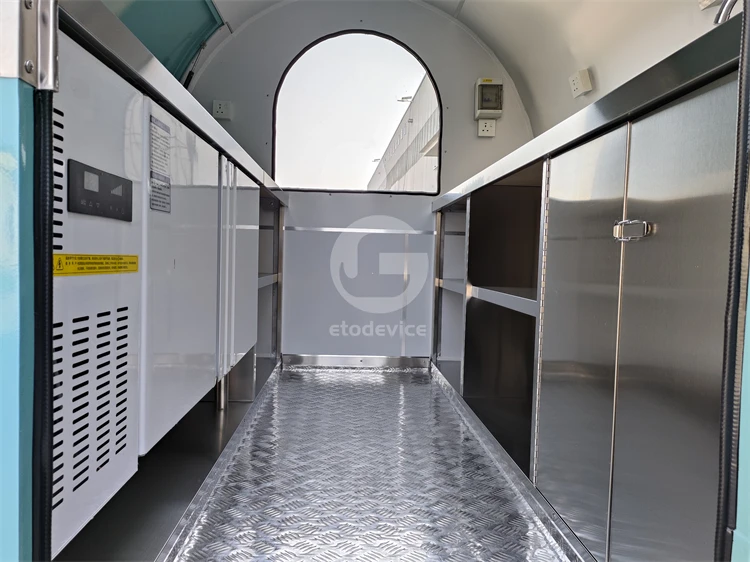 Street Mobile Fast Food Caravan Small Outdoor Ice Cream Coffee Food Vending Cart used mobile kitchen food trailer