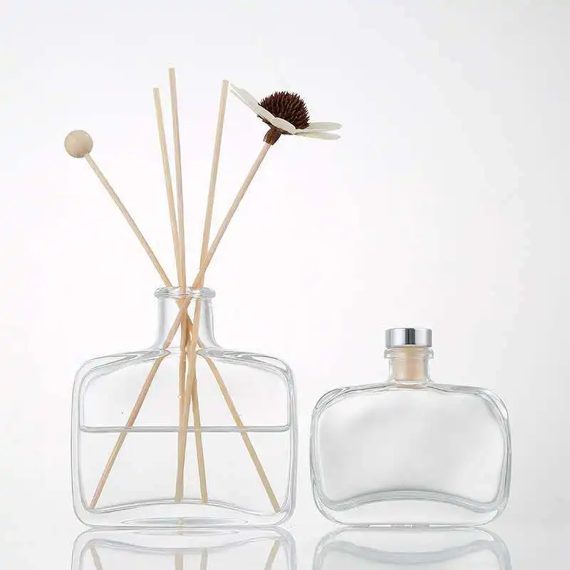 
100,200,330 ml Classic Matte Black White Round Reed Glass Diffuser Bottle Perfume Bottle 