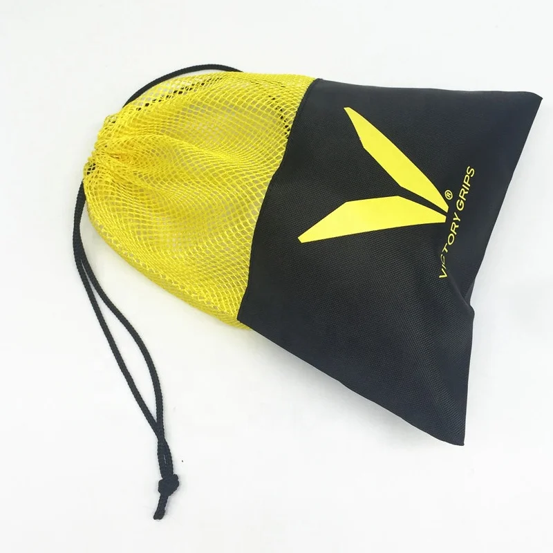 Ventilate custom large mesh polyester nylon drawstring bag net mesh bag mesh swimming bag for sports