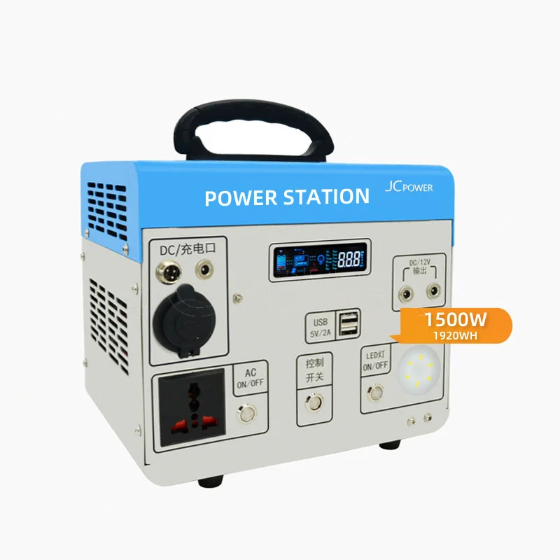 Power Generator 1500W Portable Power Supply 12.8v/150ah 1920ah 110V220V Lifepo4 Power Station Homeuse Outdoor Camping MPPT JN