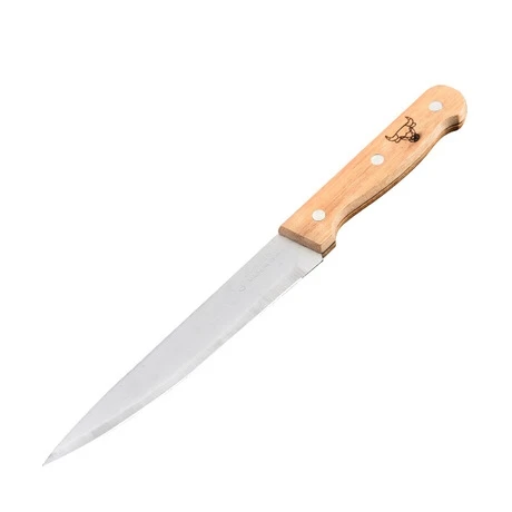 8 inch Kitchen Roasts Meat Carving knife with Wooden handle and Sharp Stainless Steel Blade