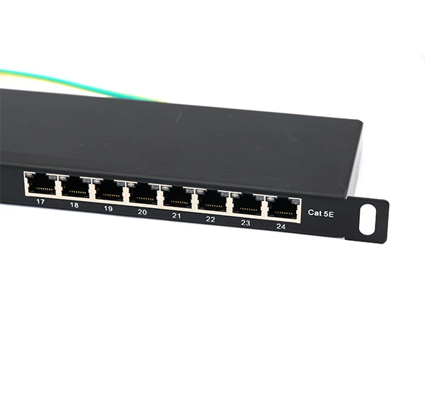 Новый дизайн 0.5U Cat 5E 24 порта Ftp сетевая коммутационная панель 48 ядер
