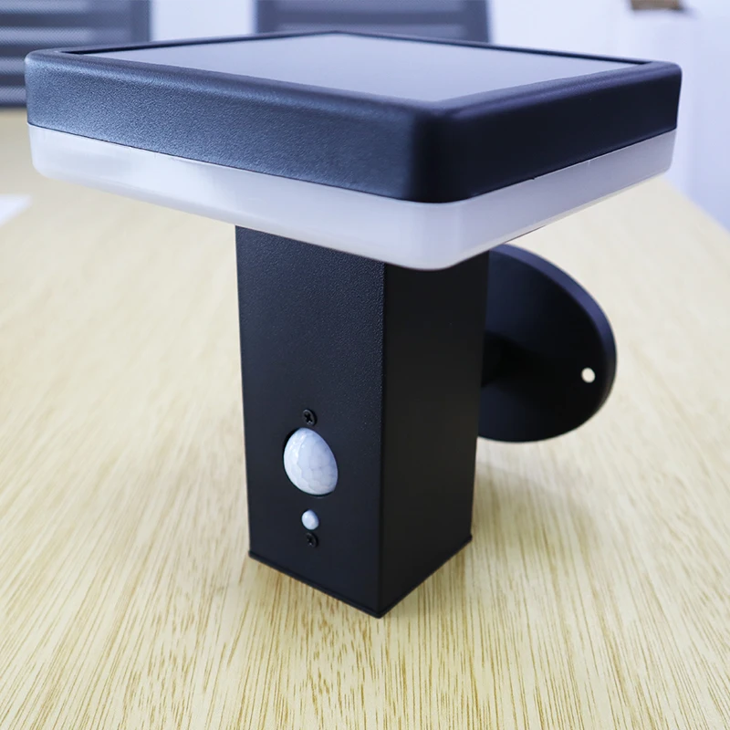 Square Stainless Steel Solar Outdoor Decorative Wall Lamp Motion Sensor Security