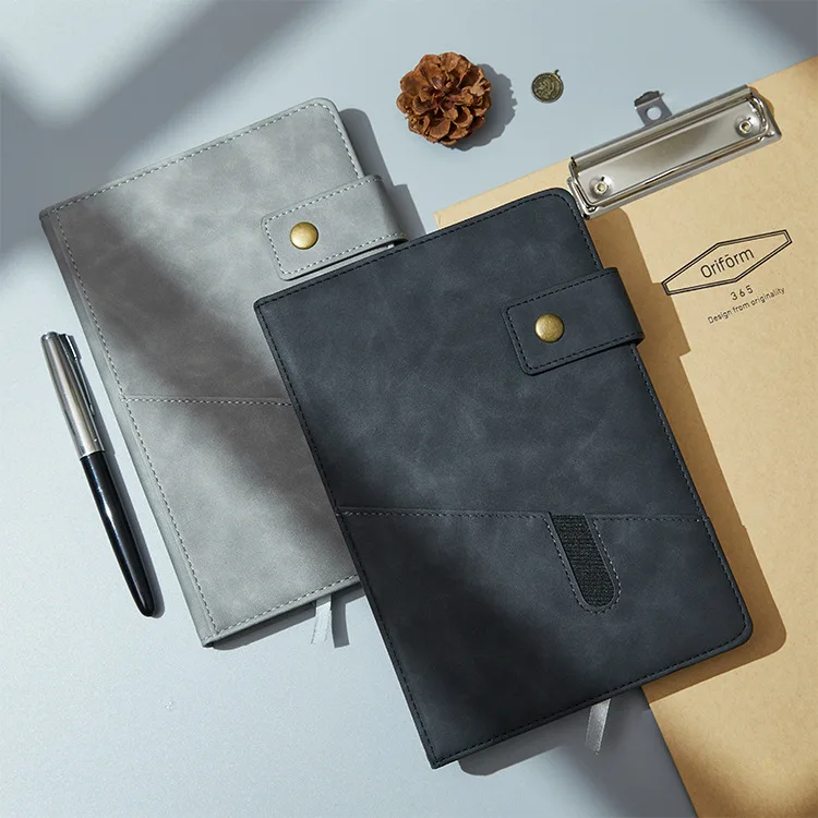 200 Pages 100 Gsm Thick Ruled Paper Daily Diary For School Business Notebook Bag Leather With Elastic Pocket