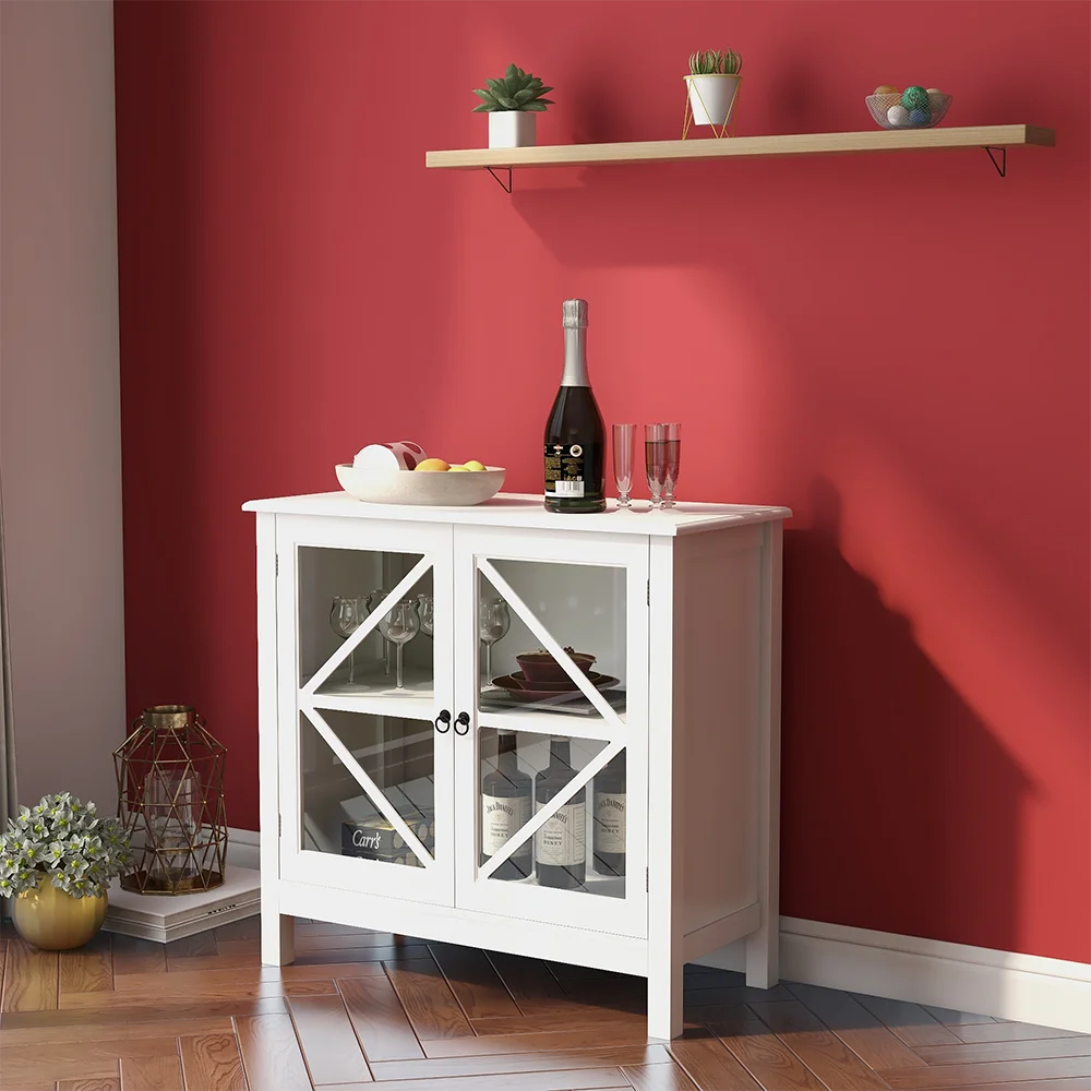 Dinning Furniture Glass Cabinet Doors Display Side Cabinets Kitchen Cabinets Console Table