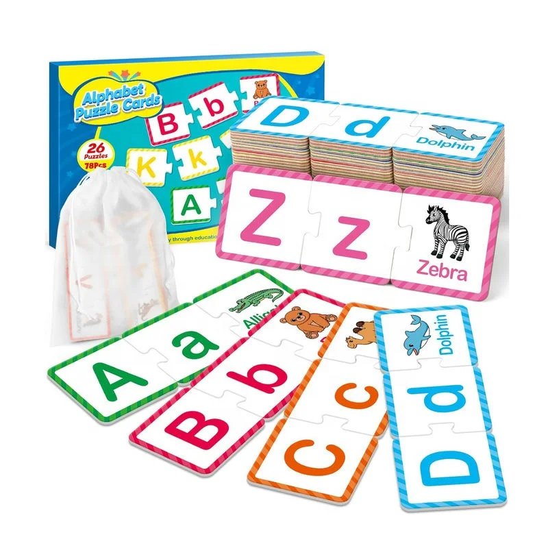 Alphabet Puzzle Cards ABC puzzle Alphabet Learning Toys Matching Letter Game Preschool Learning Activities