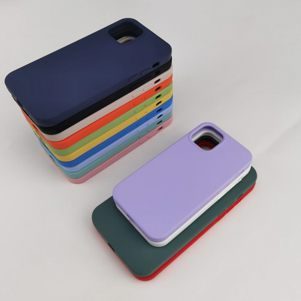 Luxury Liquid Silicone Mobile Phone Bags & Cases For iPhone 6 7 8 Xr 11 12 13 Pro Max Phone Case Customized LOGO Free Sample