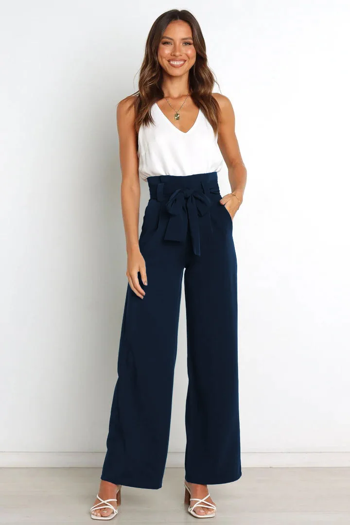 China 2023 hot sale new design casual loose high waist wide leg pants women