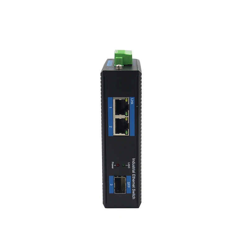 Industrial Ethernet Switch 2 ports Gigabit SFP PoE Network Switch Wide range DC power supply DIN rail Ethernet Switch