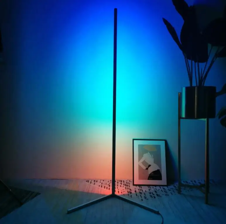 New 2022 led Warm white  floor lamp stand lamp for bedroom lamp remote/BT APP control