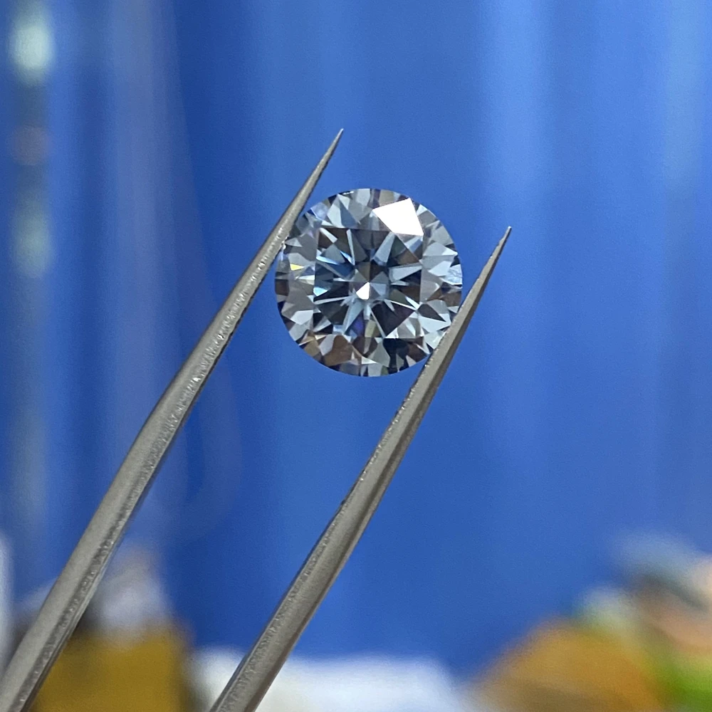 6 5 мм до 10 Муассанит бриллиант VVS1 GRA сертификат 1ct 2ct 3ct 4ct яркий синий круглый Свободный для ювелирных изделий