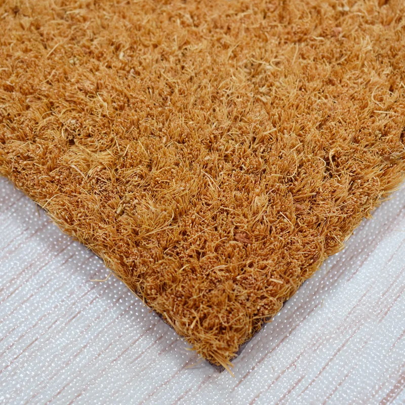 Front Door rugs Entryway Outdoor carpet with Heavy Duty Front Porch Welcome Entry Brown Mat with Black Font Coco coir Doormat