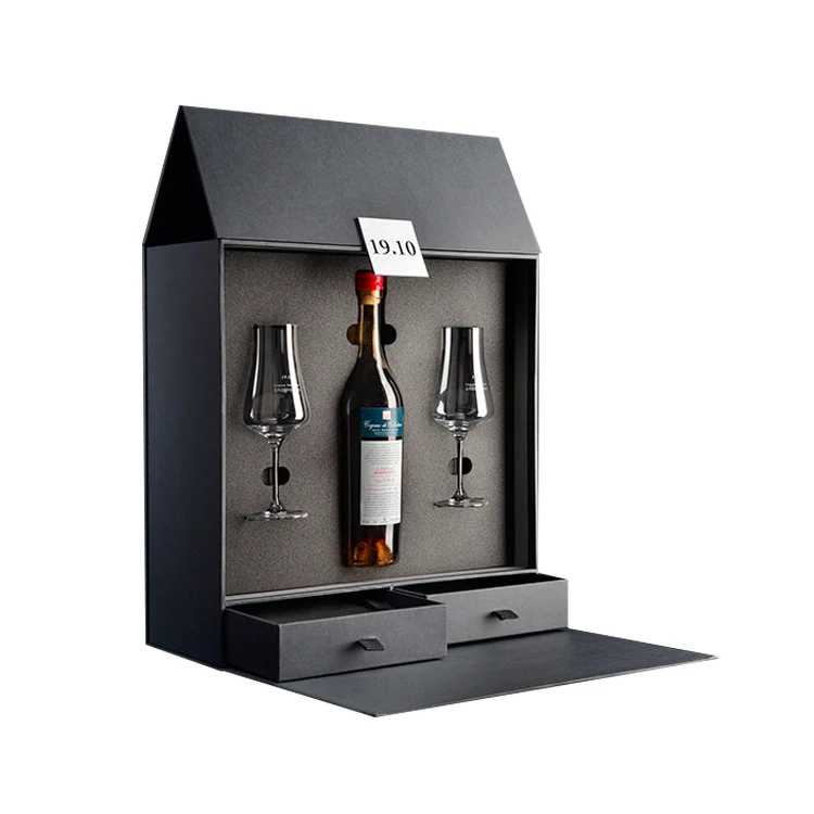 Custom Logo Luxury Cardboard Magnetic Closure Gift Wine Bottle Whiskey Packaging Macallan Box Shoe Box Handmade Rigid Boxes