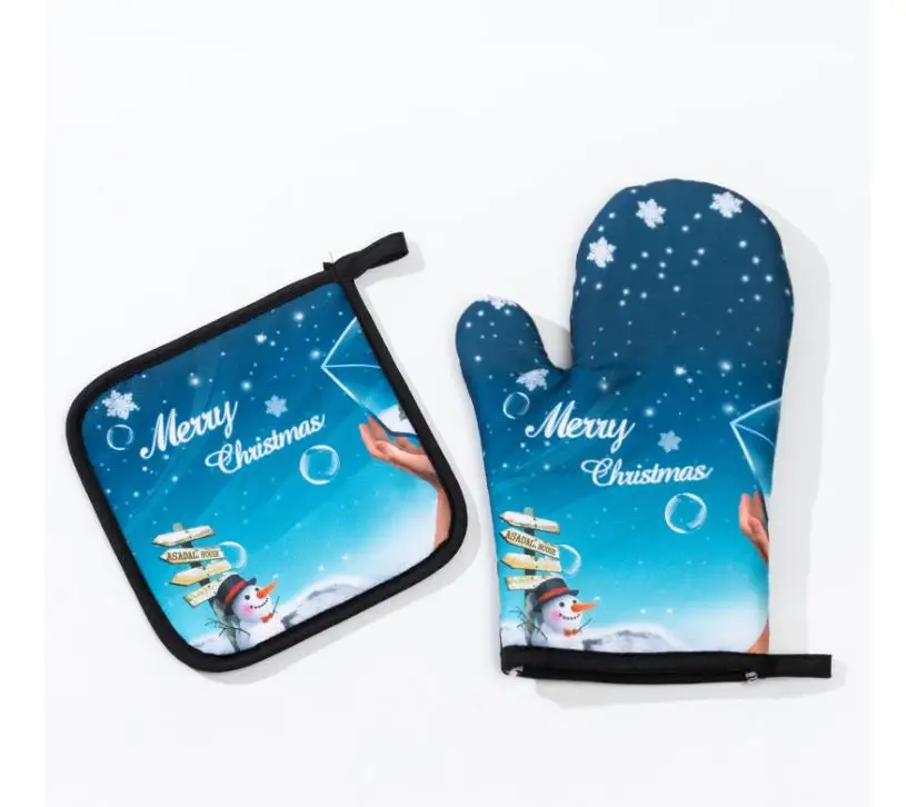 Рождественский узор, перчатка для духовки и держатель для кастрюль