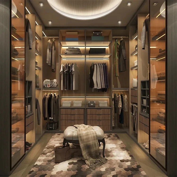 Luxury built in cabinets clothes wall closets furniture design custom modern bedroom white wooden walk in wardrobe closet system