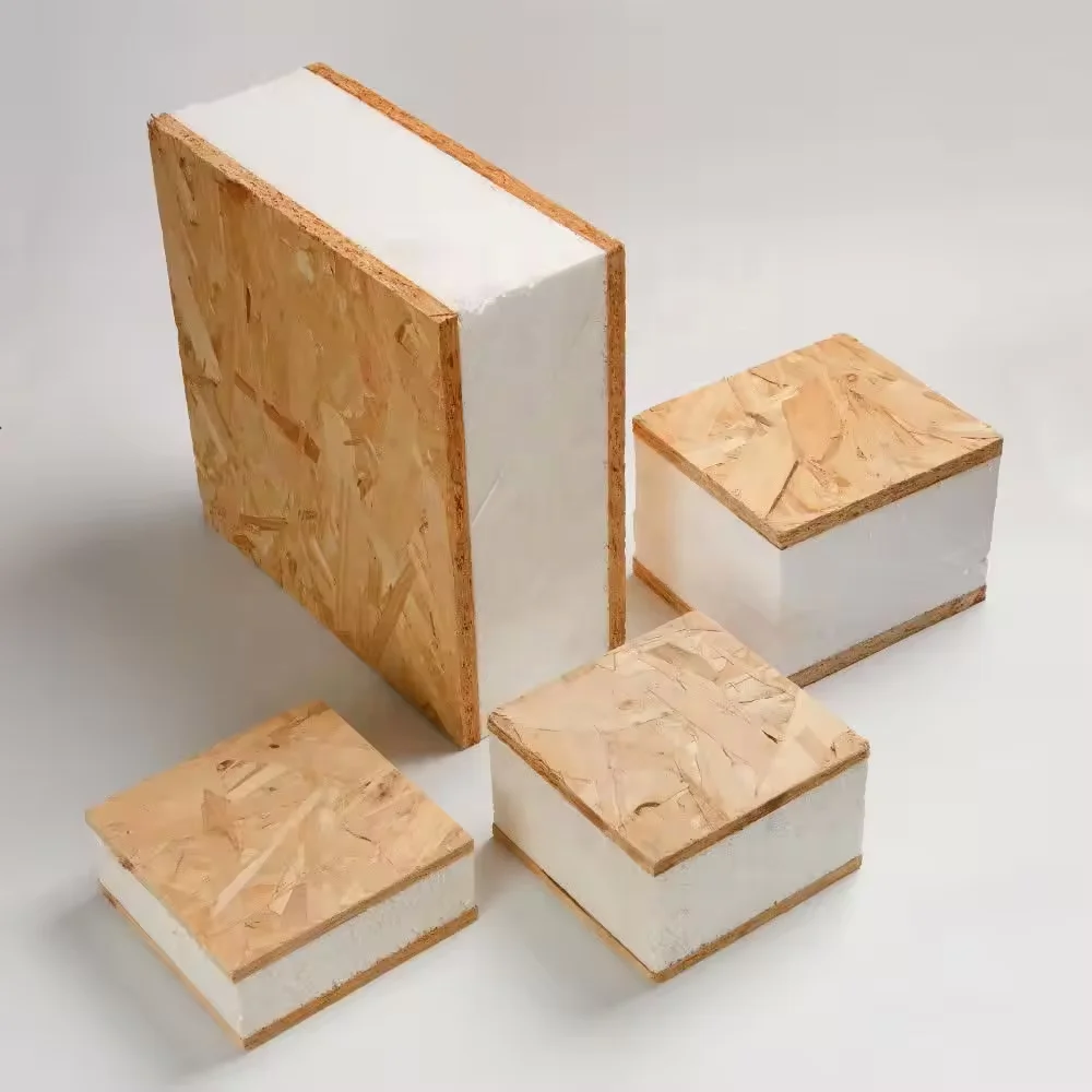 Outdoor Insulated Wall Panel OSB EPS Foam Sandwich SIP with Polyurethane for Temperature Control Wall Decoration