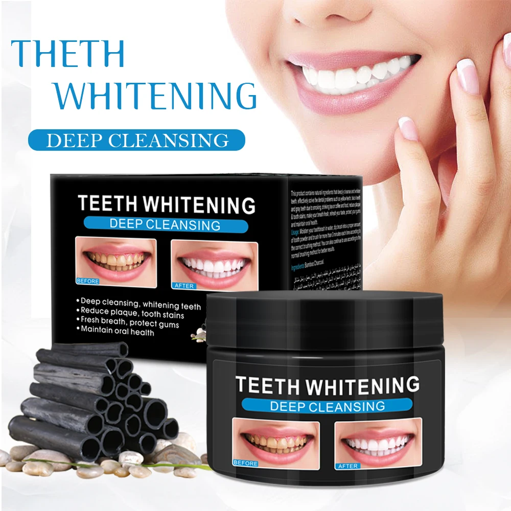 
Activated coconut bamboo charcoal toothpaste whitening teeth whitening powder 