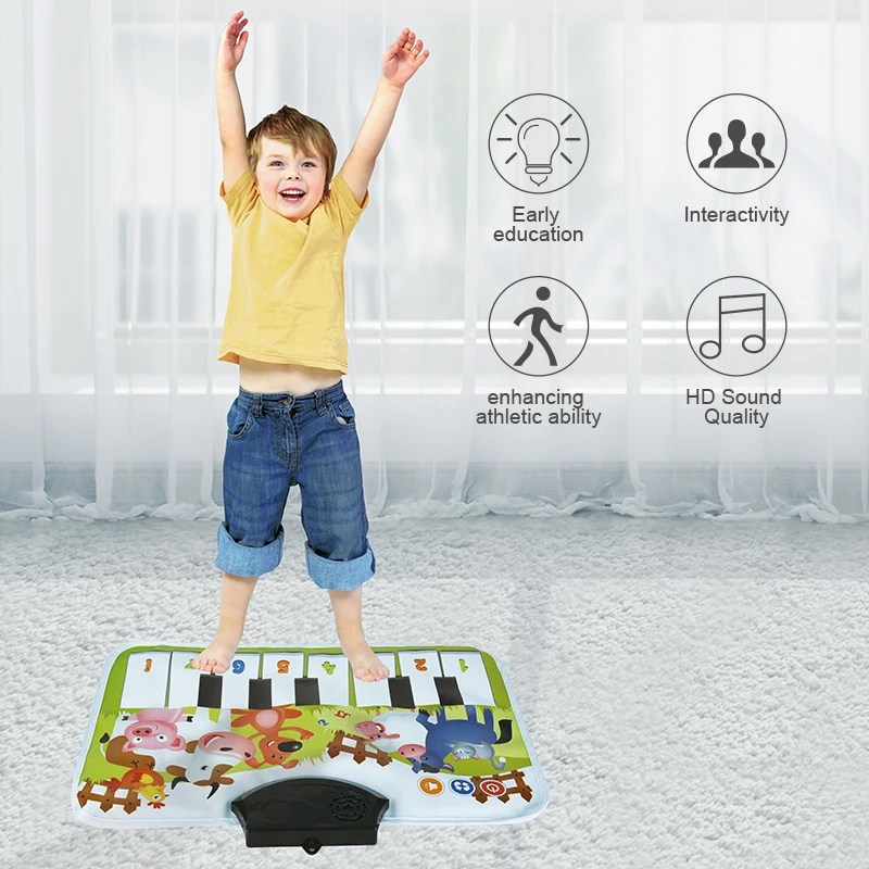 Customized Electronic Baby Gifts Toys Musical Piano Keyboards Fitness Play Mat