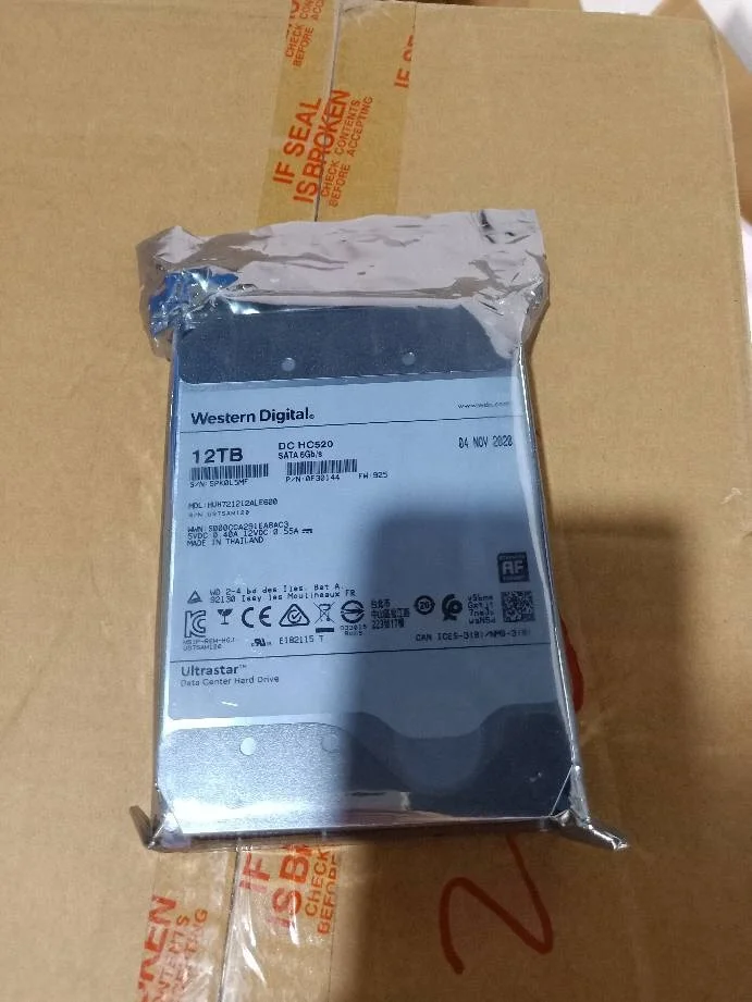  HUH721212ALE600 12 ТБ 7200 об/мин Sata-6gbps 256mb буфера 512e Ise 3 5 дюймов гелий платформа предприятия жесткого