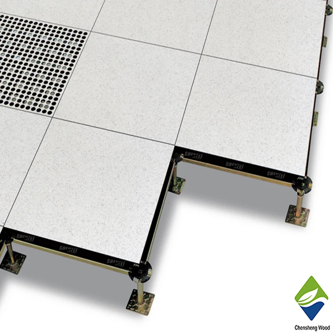 Antistatic raised floor with calcium sulphate core for data center building raised floor system with hpl finish